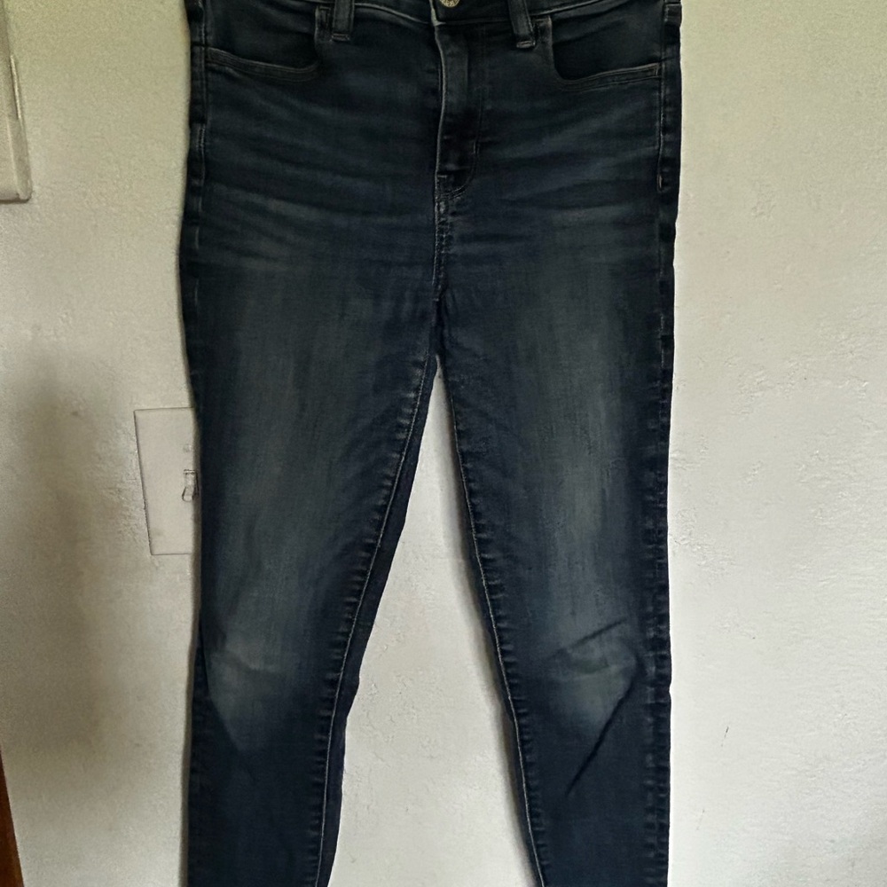 Blue Skinny High-Rise Jeans